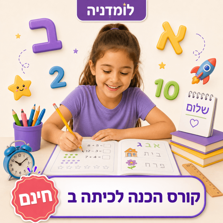 האות ב - מילים באות ב - דף צביעה לילדים